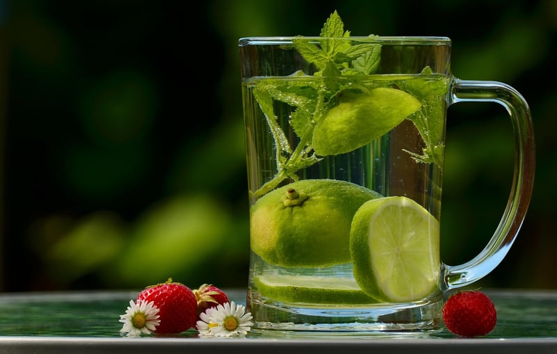 Detox water in a glass